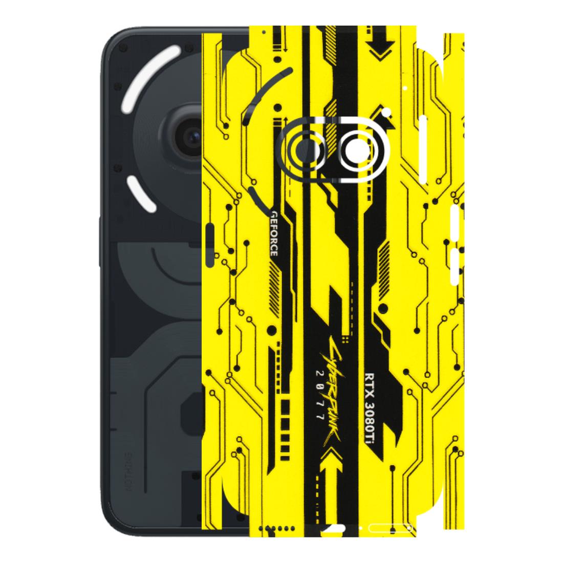 Nothing Phone Skins (All Models) - Yellow Cyberpunk - 3D Embossed Finish (L-93) Nothing Phone 2A