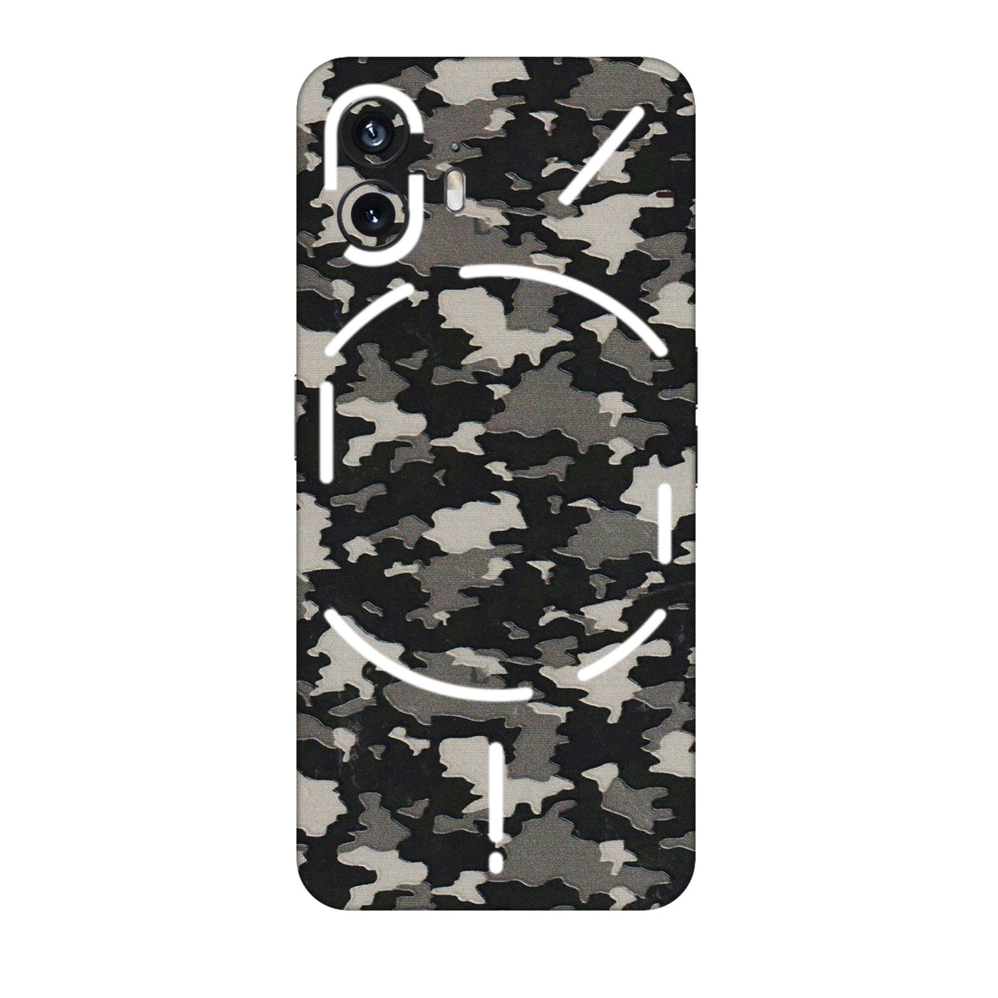 Nothing Phone Skins (All Models) - Black/Grey Camoflaunge - 3D Embossed Finish (L-142) Nothing Phone 2