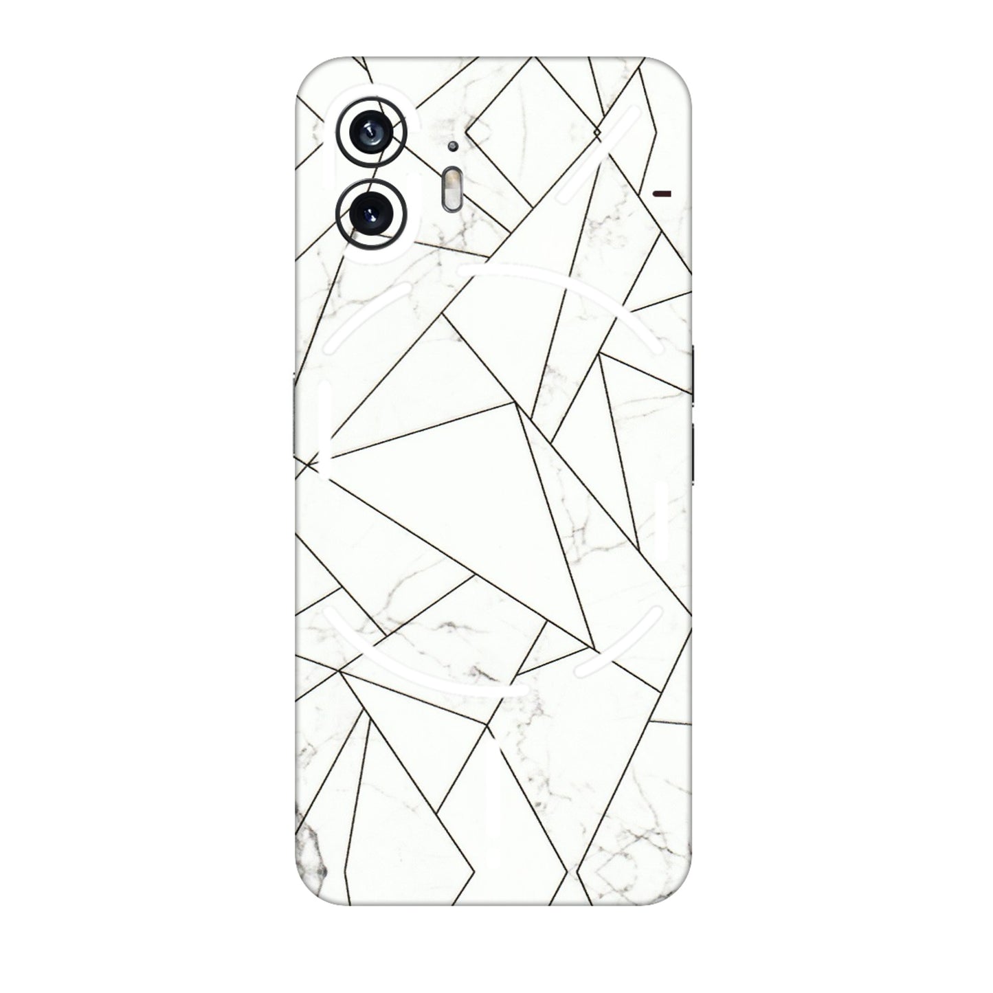 Nothing Phone Skins (All Models) - Luxury White Marble Effect - 3D Embossed Finish (L-168) Nothing Phone 2