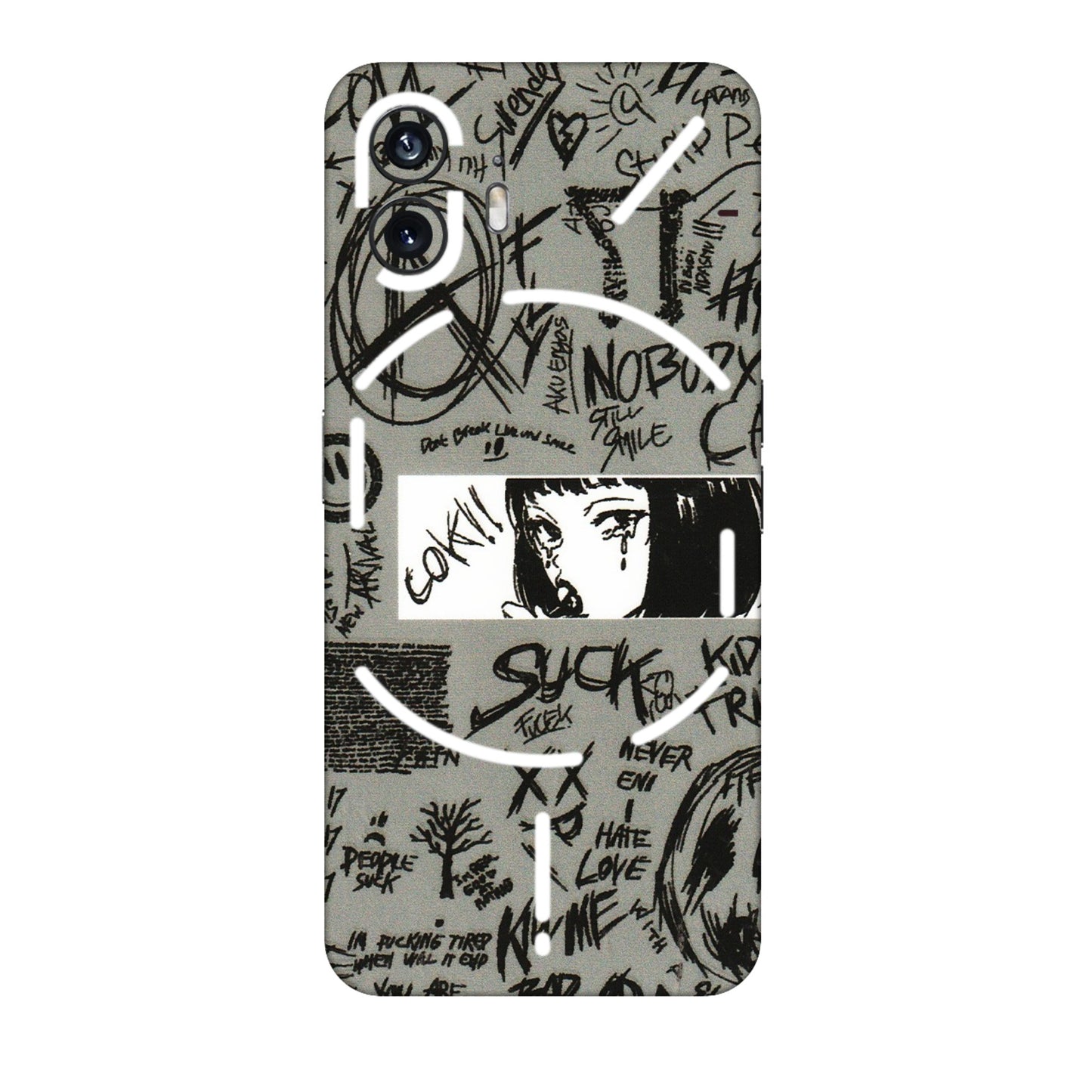 Nothing Phone Skins (All Models) - Never Have Love Anime - 3D Embossed Finish (L-260) Nothing Phone 2