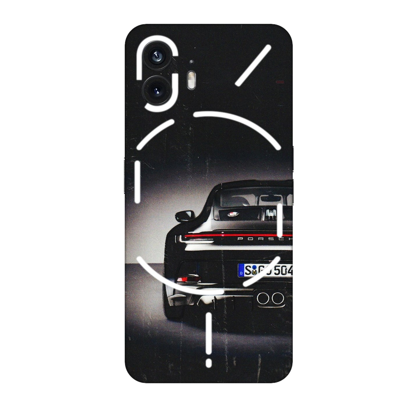 Nothing Phone Skins (All Models) - New Black Porsche GT3 - 3D Embossed Finish (L-327) Nothing Phone 2