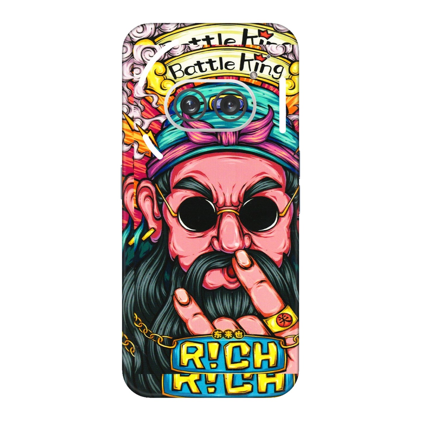 Nothing Phone Skins (All Models) - Battle King Dude Face - 3D Embossed Finish (L-178) Nothing Phone 2A