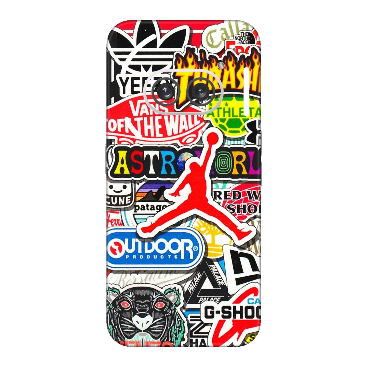 Nothing Phone Skins (All Models) - Multi Brands Sticker Graffiti - 3D Embossed Finish (L-37) Nothing Phone 2A