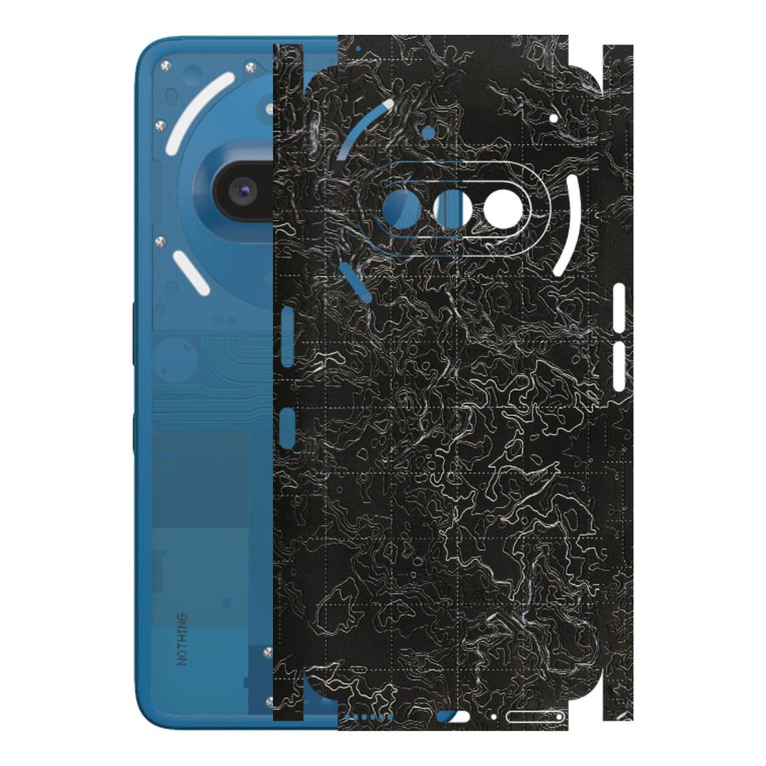 Nothing Phone Skins (All Models) - Black map - 3D Embossed Finish (L-201) Nothing Phone 3A