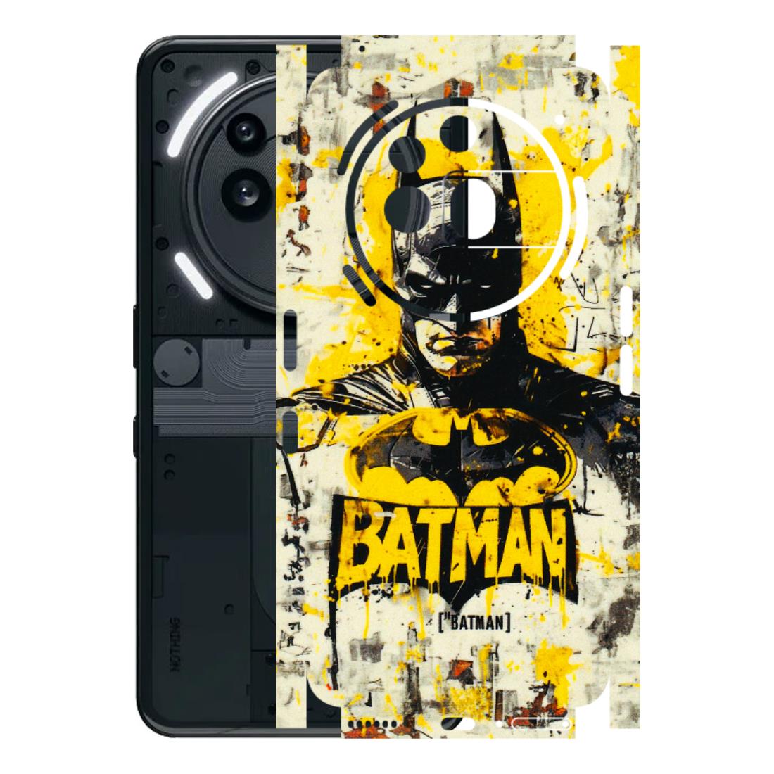 Nothing Phone Skins (All Models) - Batman Yellow BT - 3D Embossed Finish (L-304) Nothing Phone 3A Pro