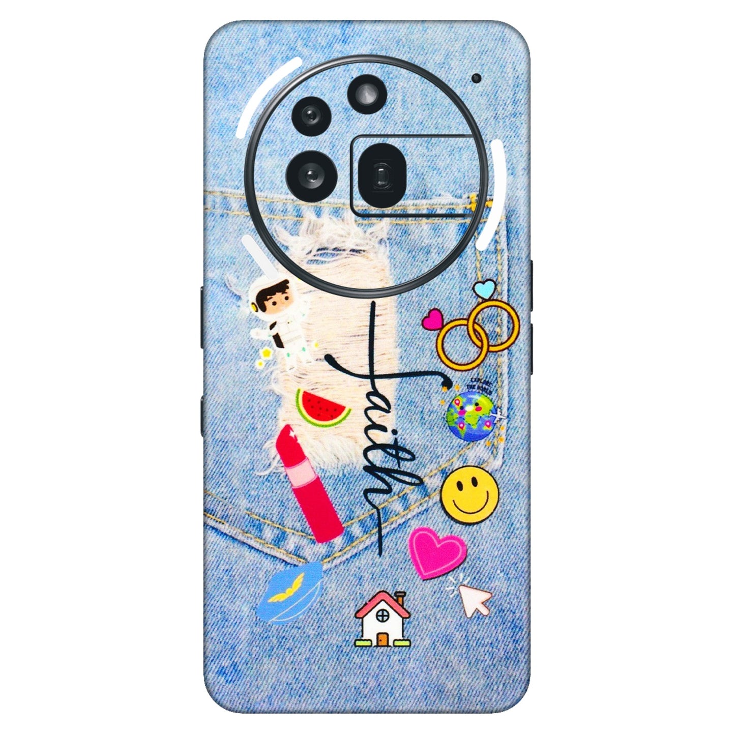 Nothing Phone Skins (All Models) - Denim Jeans Pocket - 3D Embossed Finish (L-134) Nothing Phone 3A Pro