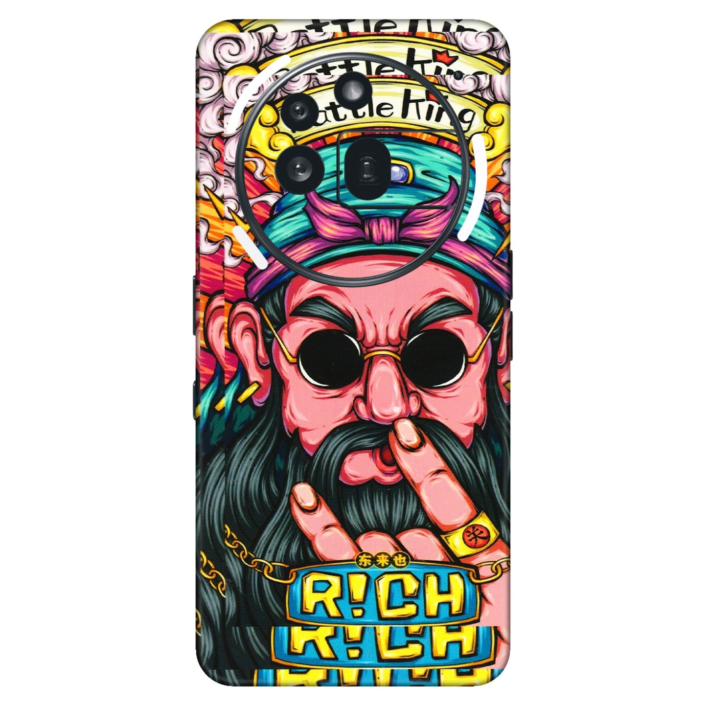 Nothing Phone Skins (All Models) - Battle King Dude Face - 3D Embossed Finish (L-178) Nothing Phone 3A Pro
