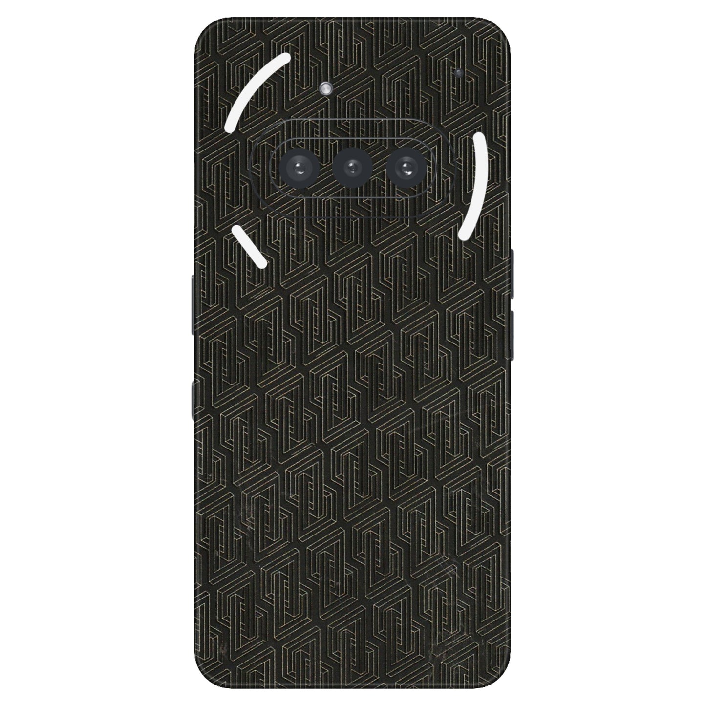 Nothing Phone Skins (All Models) - Black Abstract Pattern - 3D Embossed Finish (L-117) Nothing Phone 3A
