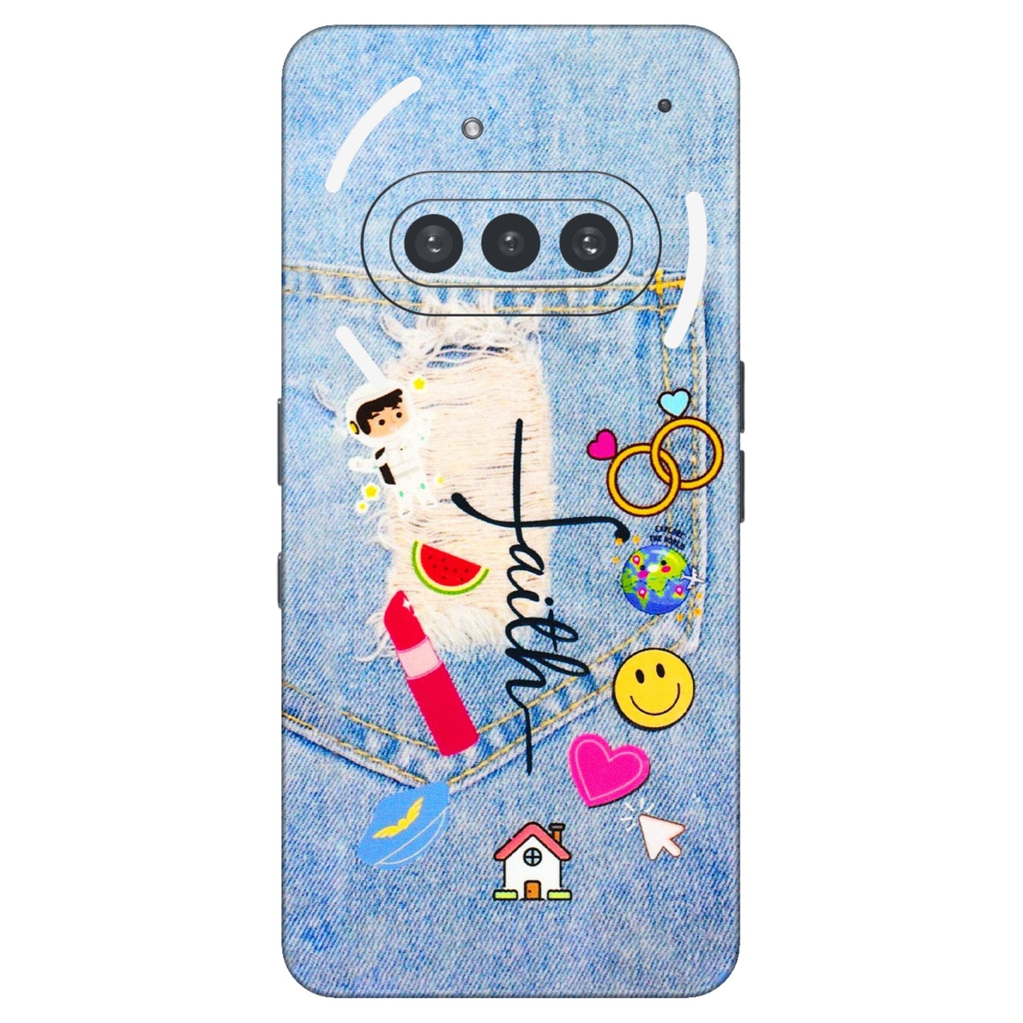Nothing Phone Skins (All Models) - Denim Jeans Pocket - 3D Embossed Finish (L-134) Nothing Phone 3A