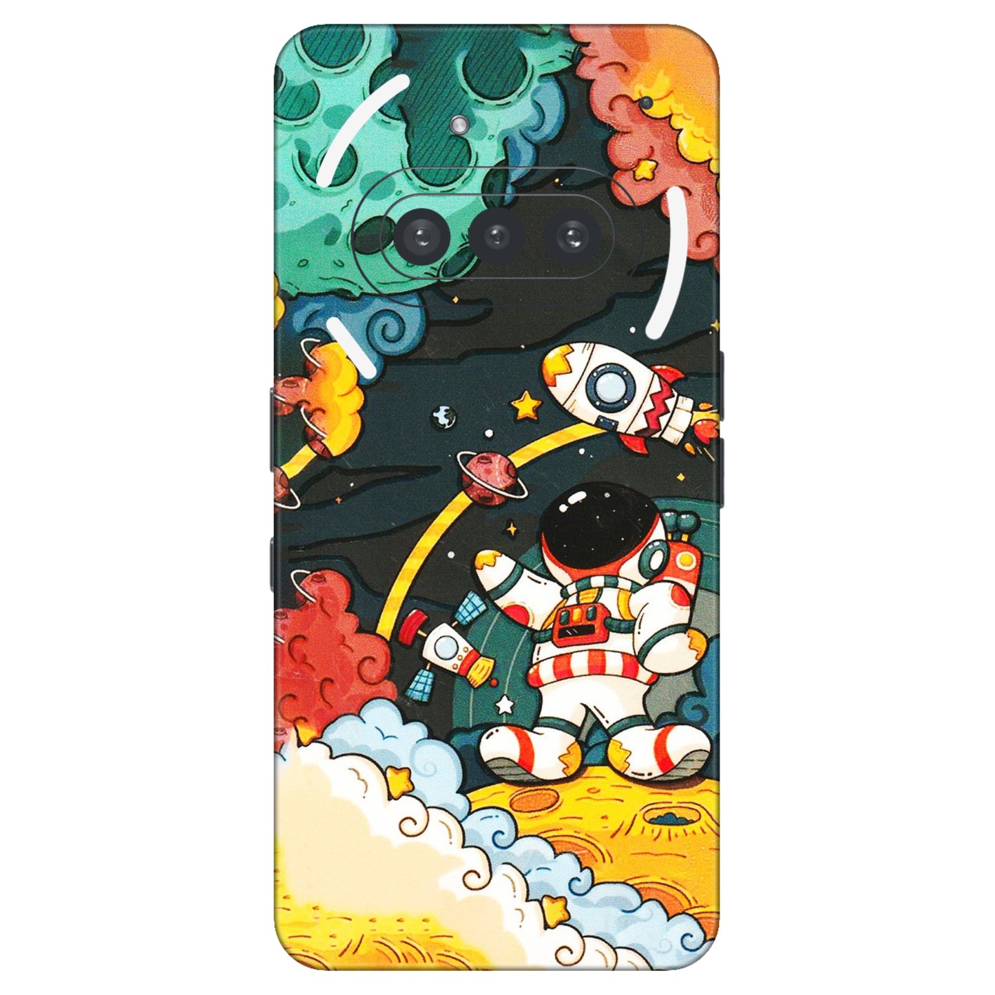 Nothing Phone Skins (All Models) - Astronauts & Spaceship - 3D Embossed Finish (L-145) Nothing Phone 3A