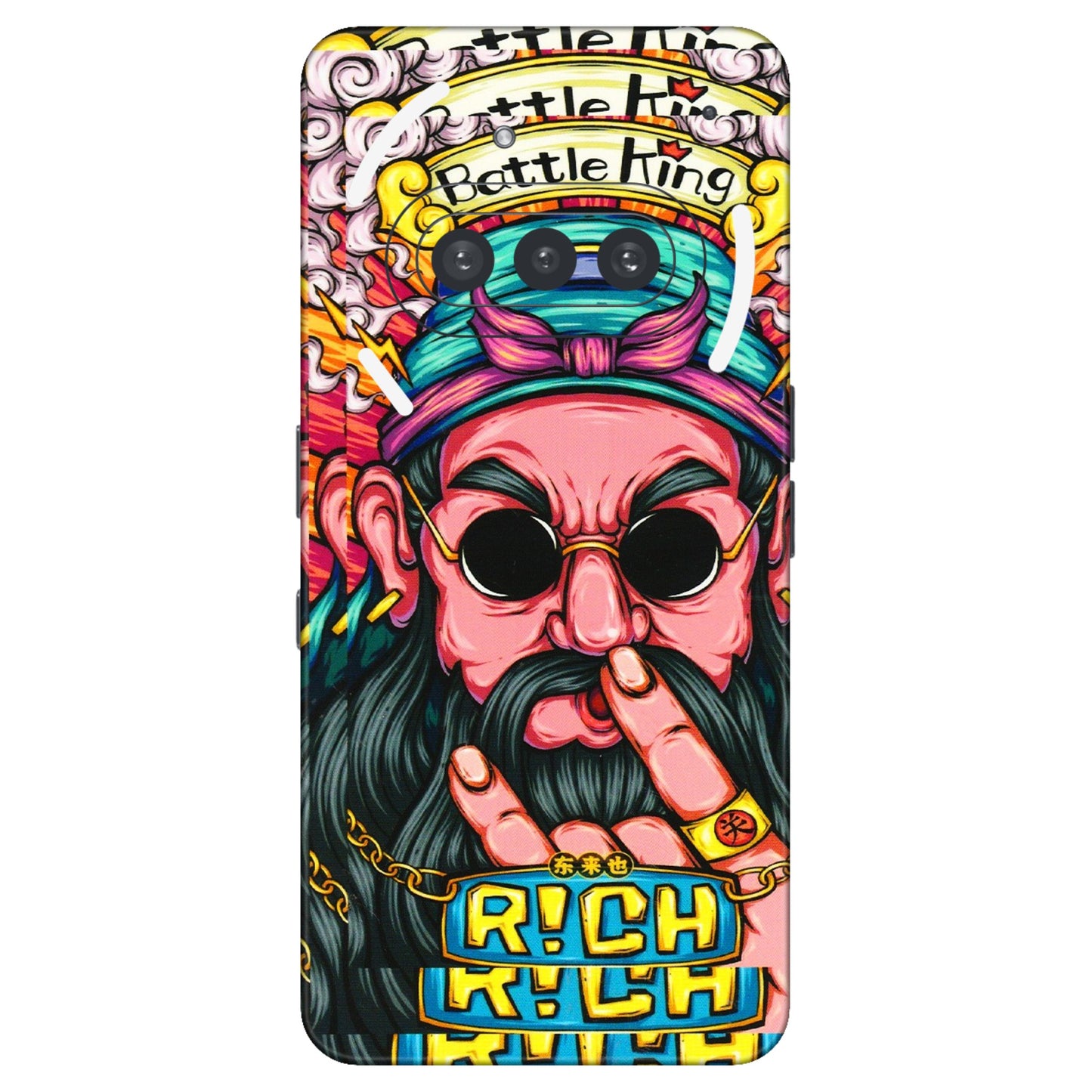 Nothing Phone Skins (All Models) - Battle King Dude Face - 3D Embossed Finish (L-178) Nothing Phone 3A