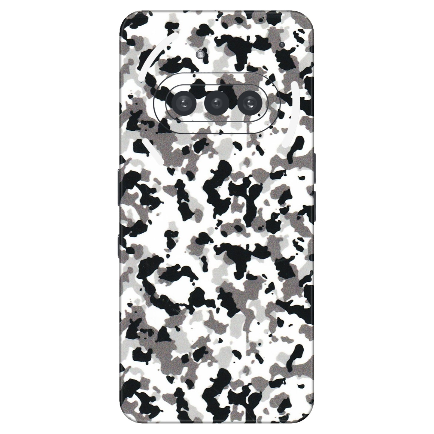 Nothing Phone Skins (All Models) - White Black Camouflage - 3D Embossed Finish (L-18) Nothing Phone 3A