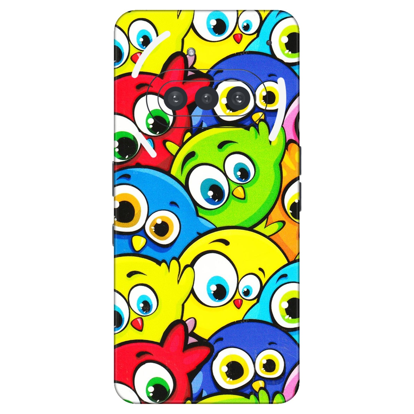Nothing Phone Skins (All Models) - Cute Fluffy Birds - 3D Embossed Finish (L-213) Nothing Phone 3A
