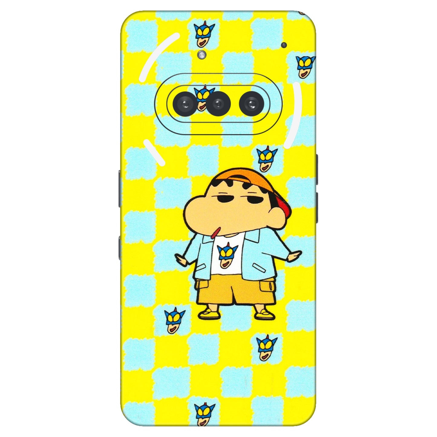 Nothing Phone Skins (All Models) - Yellow Blue Shinchan Cute - 3D Embossed Finish (L-221) Nothing Phone 3A