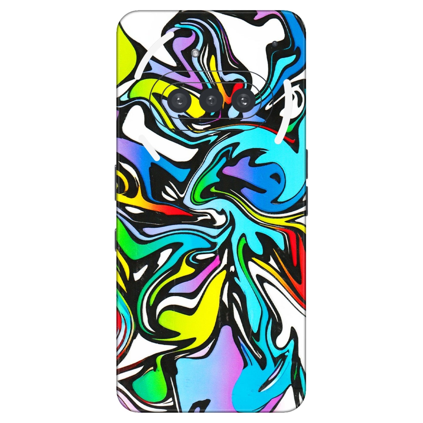 Nothing Phone Skins (All Models) - Abstract Colour Paints Latest - 3D Embossed Finish (L-271) Nothing Phone 3A