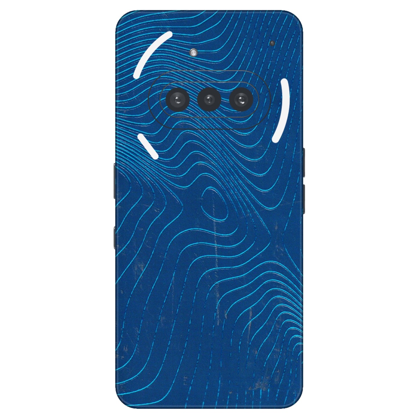 Nothing Phone Skins (All Models) - Abstract Blue Line Map Latest - 3D Embossed Finish (L-272) Nothing Phone 3A
