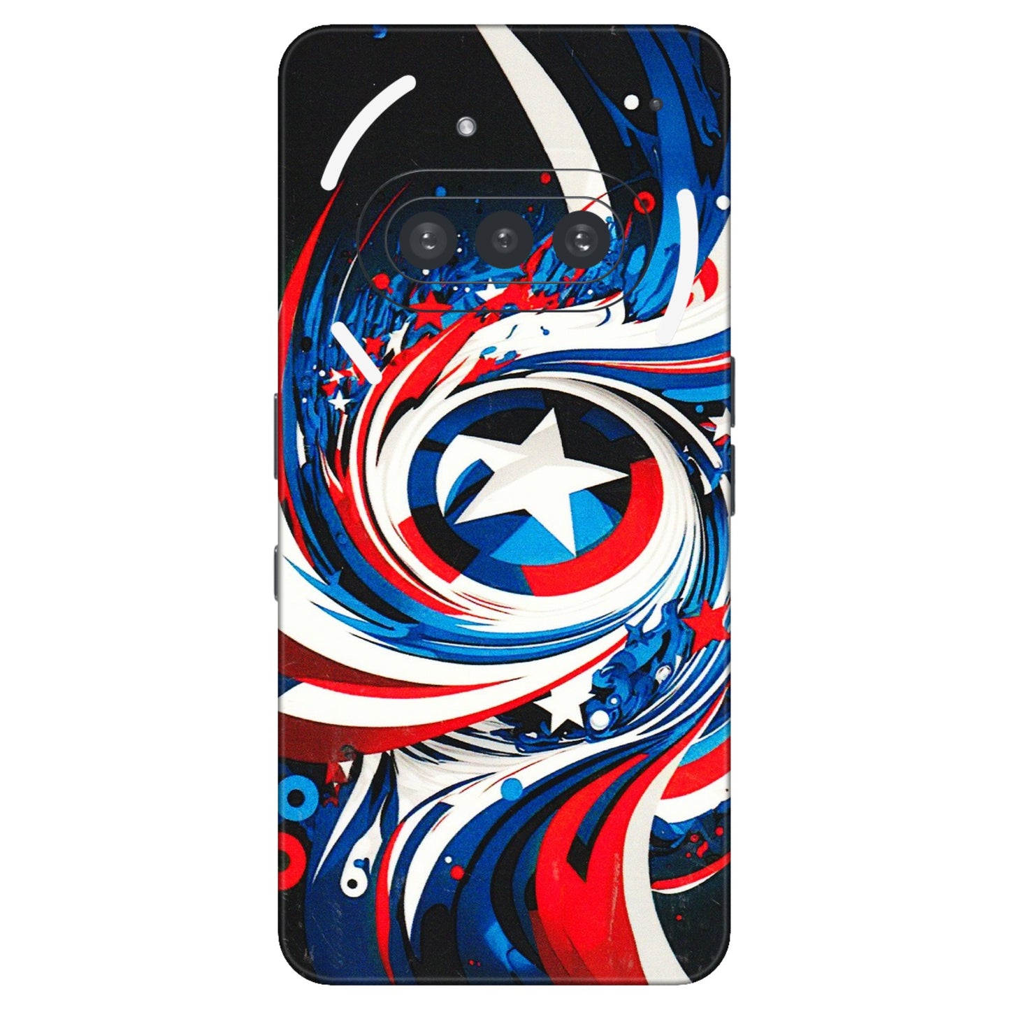 Nothing Phone Skins (All Models) - Captain America Logo - 3D Embossed Finish (L-307) Nothing Phone 3A