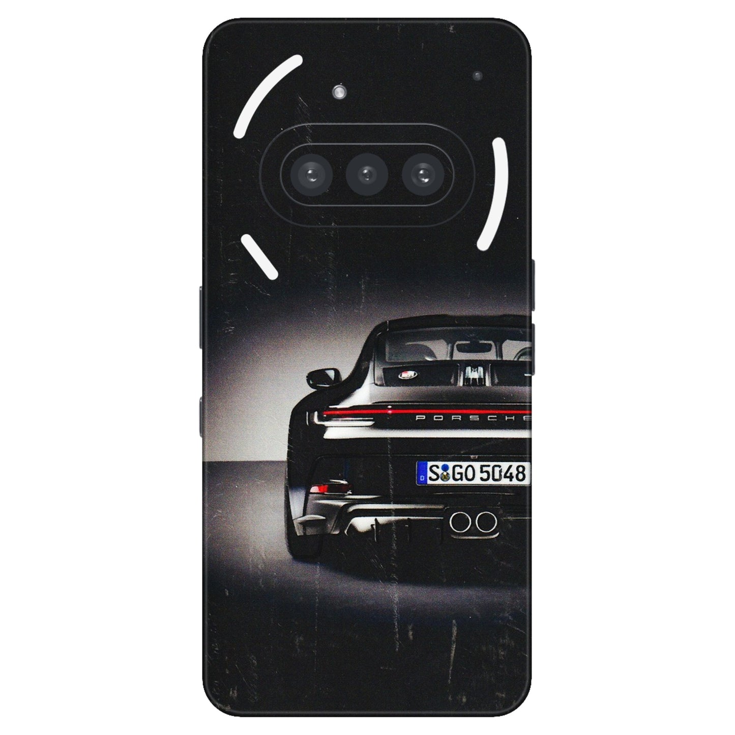 Nothing Phone Skins (All Models) - New Black Porsche GT3 - 3D Embossed Finish (L-327) Nothing Phone 3A