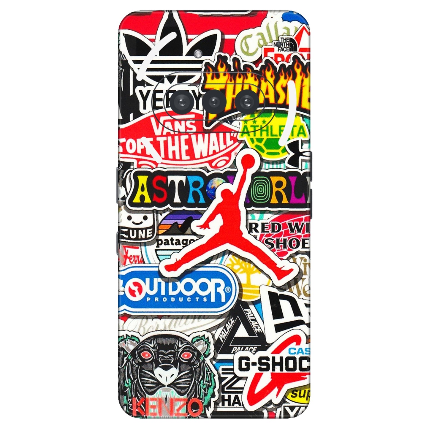 Nothing Phone Skins (All Models) - Multi Brands Sticker Graffiti - 3D Embossed Finish (L-37) Nothing Phone 3A