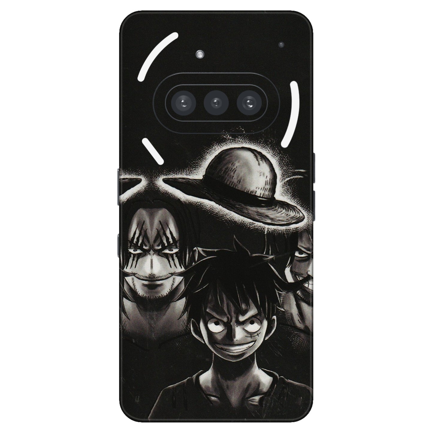 Nothing Phone Skins (All Models) - Black Luffy Hat - 3D Embossed Finish (L-57) Nothing Phone 3A