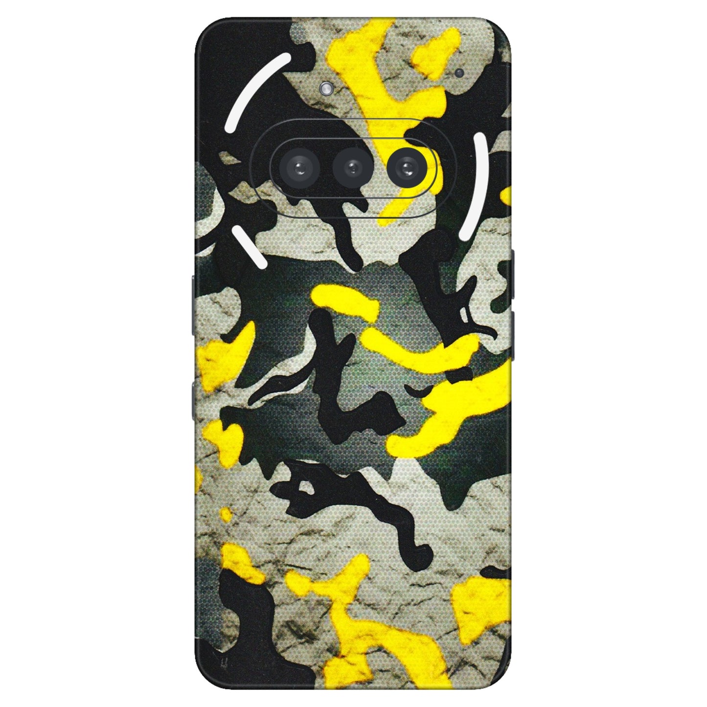 Nothing Phone Skins (All Models) - Yellow Camouflage - 3D Embossed Finish (L-61) Nothing Phone 3A