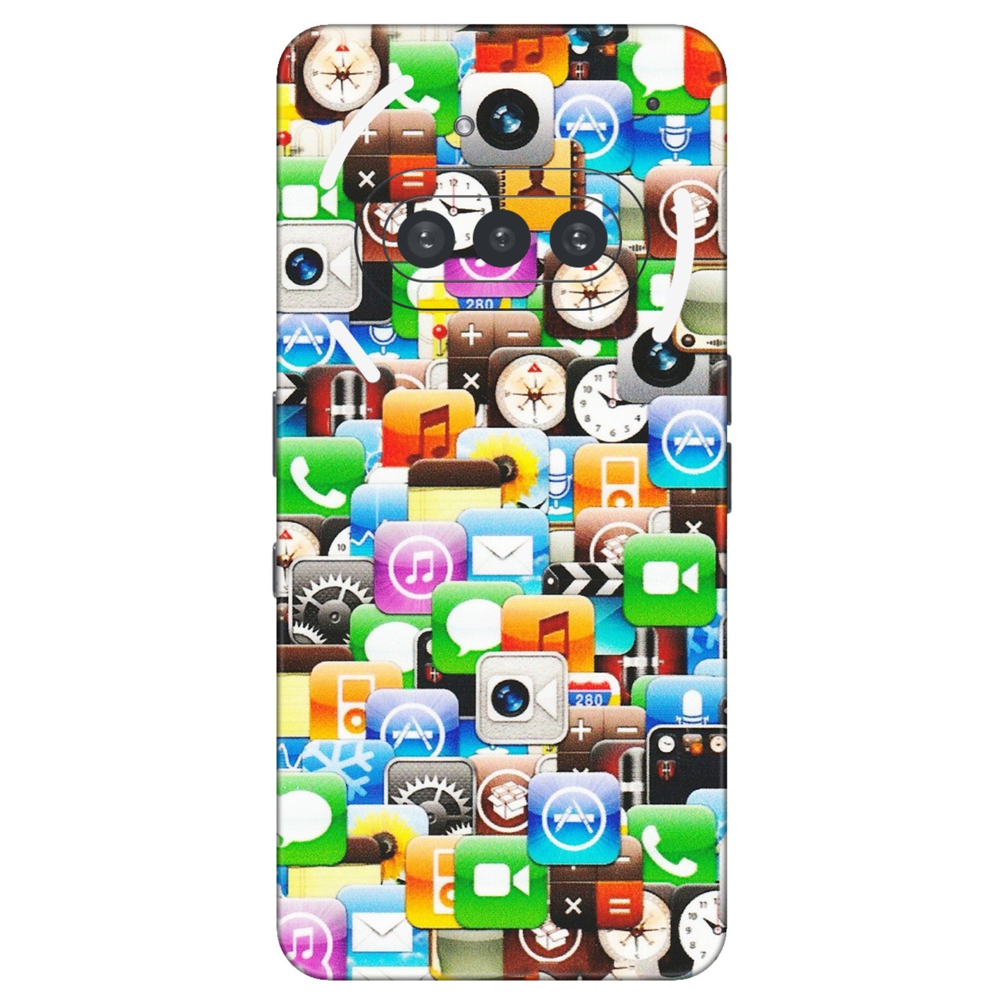 Nothing Phone Skins (All Models) - All Apple Icons - Matte Finish (M-93) Nothing Phone 3A
