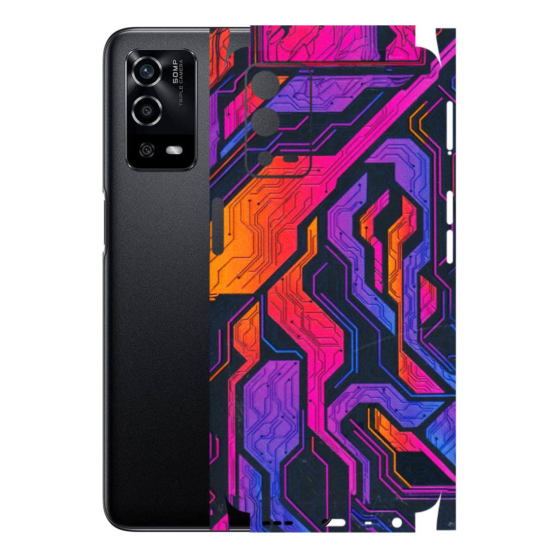 Oppo Phone Skins (All Models) - Tech Circuits Futuristic - 3D Embossed Finish (L-07) Oppo A55 4G