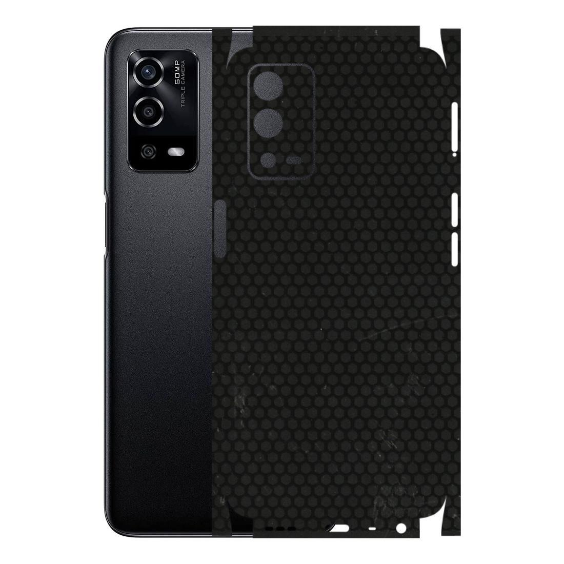 Oppo Phone Skins (All Models) - Black honeycomb - 3D Embossed Finish (L-114) Oppo A55 4G