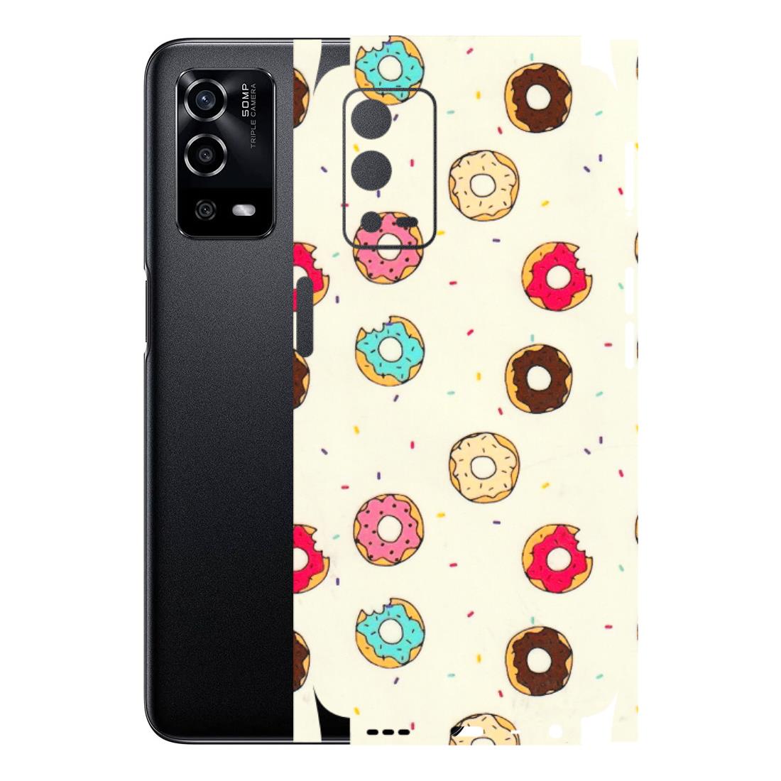 Oppo Phone Skins (All Models) - Mini Donuts Doodle Art - 3D Embossed Finish (L-122) Oppo A55 4G
