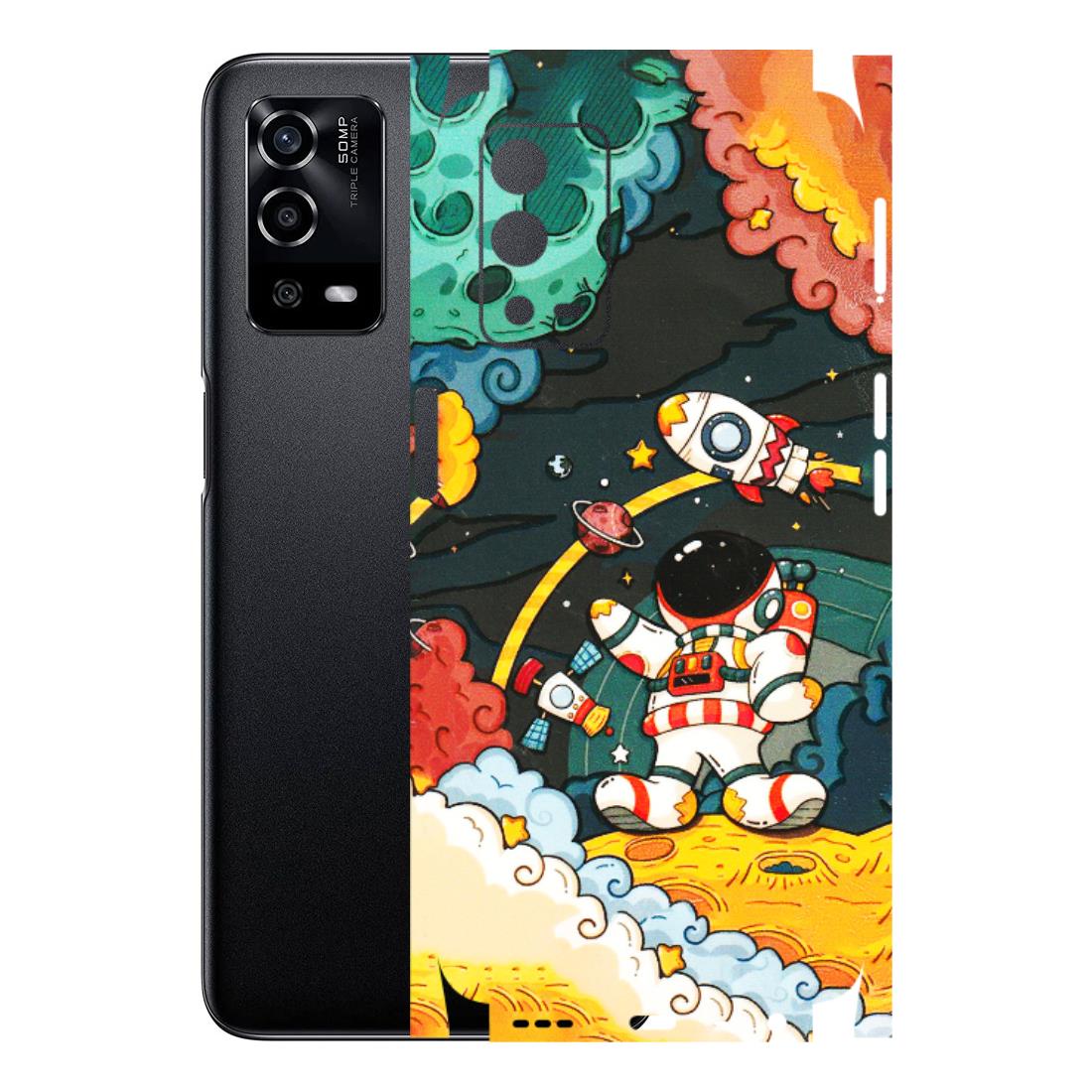 Oppo Phone Skins (All Models) - Astronauts & Spaceship - 3D Embossed Finish (L-145) Oppo A55 4G
