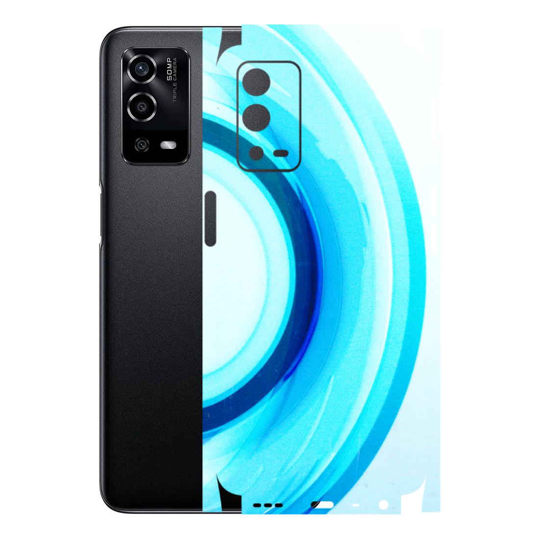 Oppo Phone Skins (All Models) - The Blue Curve - 3D Embossed Finish (L-244) Oppo A55 4G