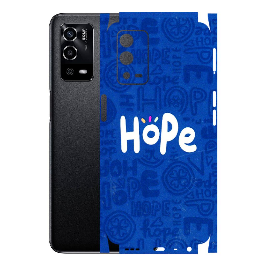 Oppo Phone Skins (All Models) - Hope Doodles Blue - 3D Embossed Finish (L-43) Oppo A55 4G