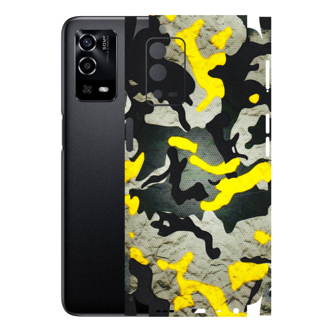 Oppo Phone Skins (All Models) - Yellow Camouflage - 3D Embossed Finish (L-61) Oppo A55 4G
