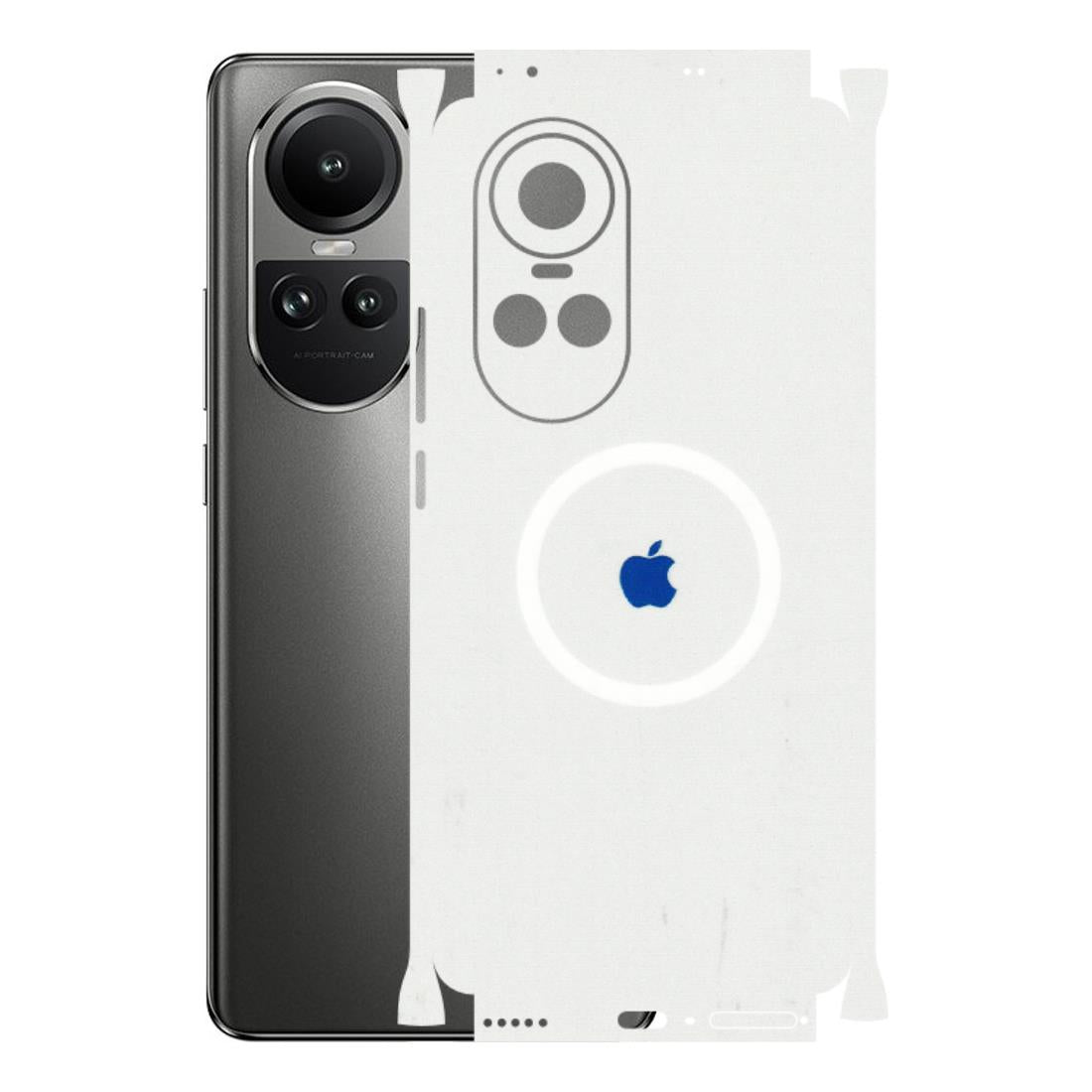 Oppo Phone Skins (All Models) - iPhone Magsafe Logo - 3D Embossed Finish (L-320) Oppo Reno 10 5G