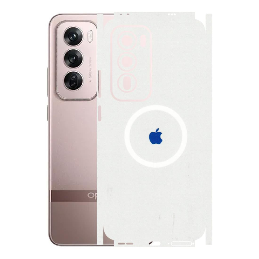 Oppo Phone Skins (All Models) - iPhone Magsafe Logo - 3D Embossed Finish (L-320) Oppo Reno 12 Pro 5G