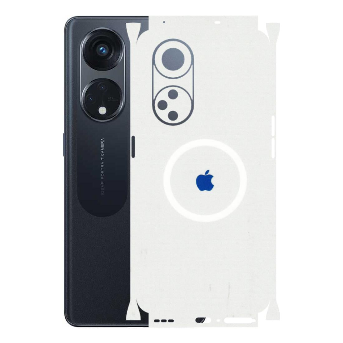 Oppo Phone Skins (All Models) - iPhone Magsafe Logo - 3D Embossed Finish (L-320) Oppo Reno 8T 5G