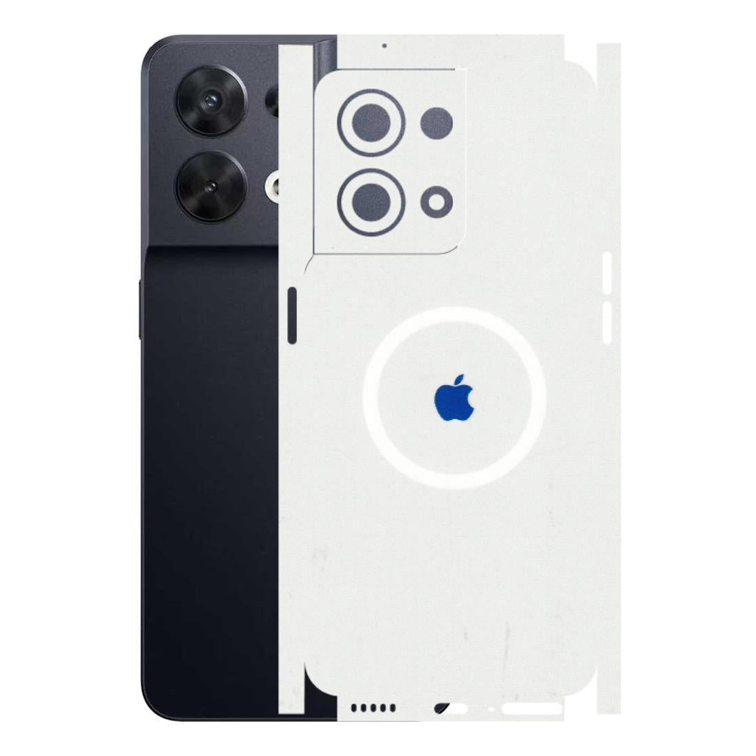 Oppo Phone Skins (All Models) - iPhone Magsafe Logo - 3D Embossed Finish (L-320) Oppo Reno 8 5G