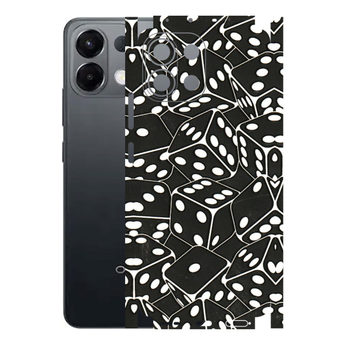 OPPO Phone Skins 2025 (All Models) - Big Black Dices - 3D Embossed Finish (L-106) Oppo K13 5G