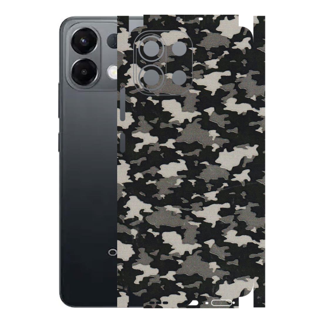 OPPO Phone Skins 2025 (All Models) - Black/Grey Camoflaunge - 3D Embossed Finish (L-142) Oppo K13 5G