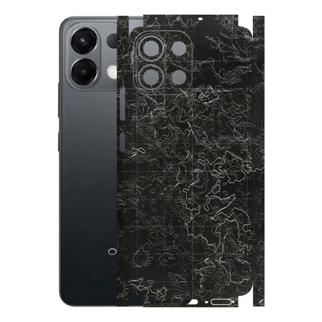 OPPO Phone Skins 2025 (All Models) - Black map - 3D Embossed Finish (L-201) Oppo K13 5G