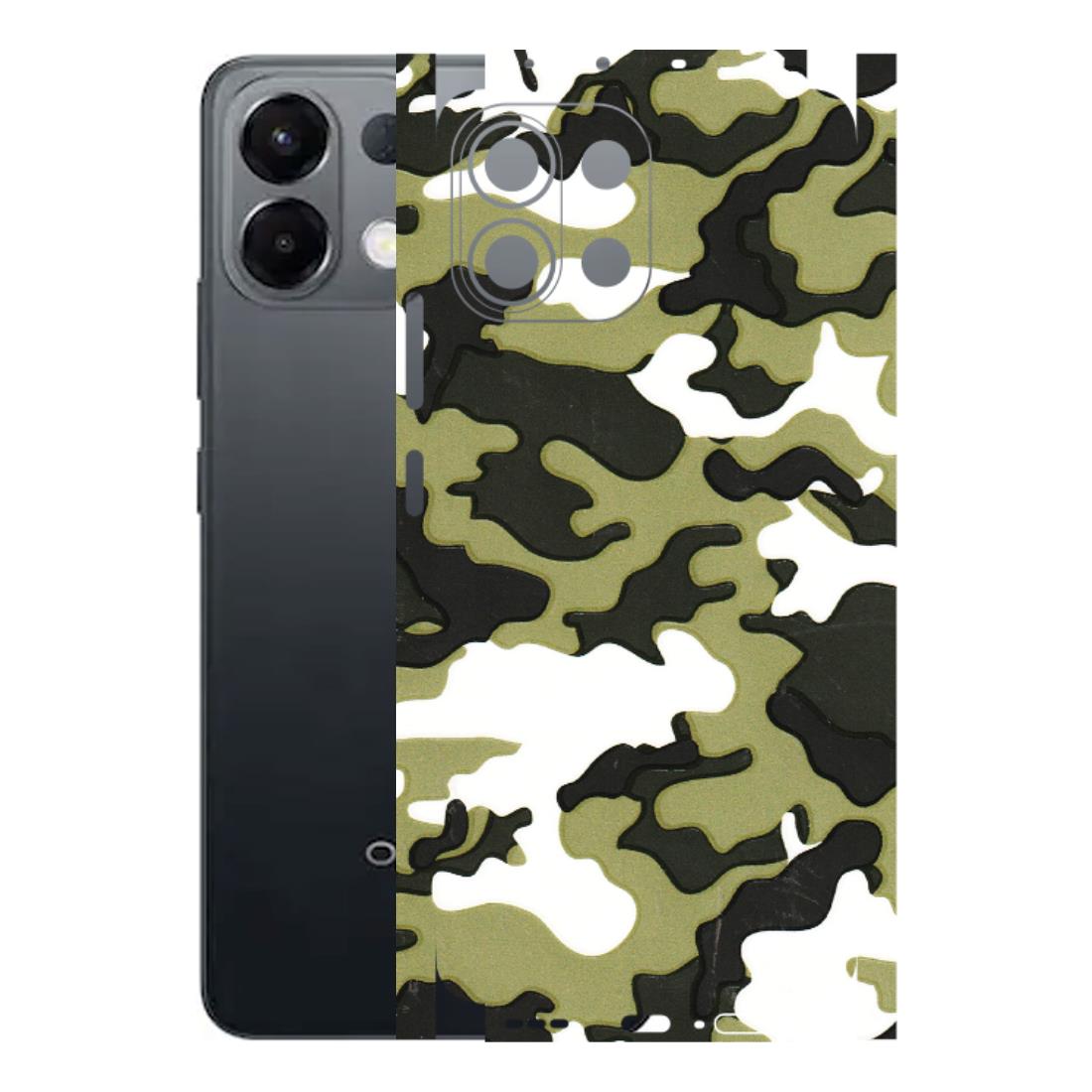 OPPO Phone Skins 2025 (All Models) - Camouflages White And Green - 3D Embossed Finish (L-243) Oppo K13 5G