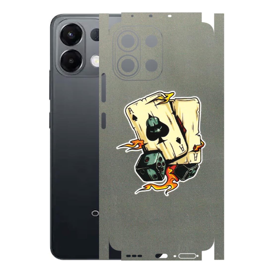 OPPO Phone Skins 2025 (All Models) - Grey Cards Of Ace - 3D Embossed Finish (L-77) Oppo K13 5G