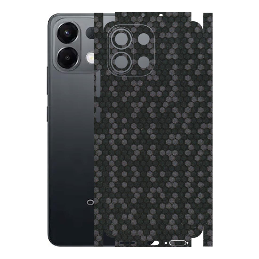OPPO Phone Skins 2025 (All Models) - Black Grey Honeycomb Sober - 3D Embossed Finish (L-85) Oppo K13 5G