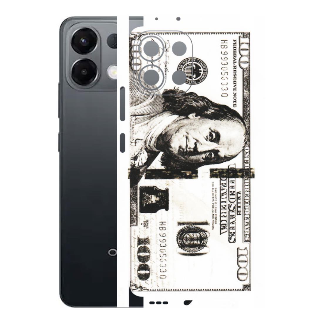 OPPO Phone Skins 2025 (All Models) - 100 Dollar Currency - Transparent Finish (T-01) Oppo K13 5G