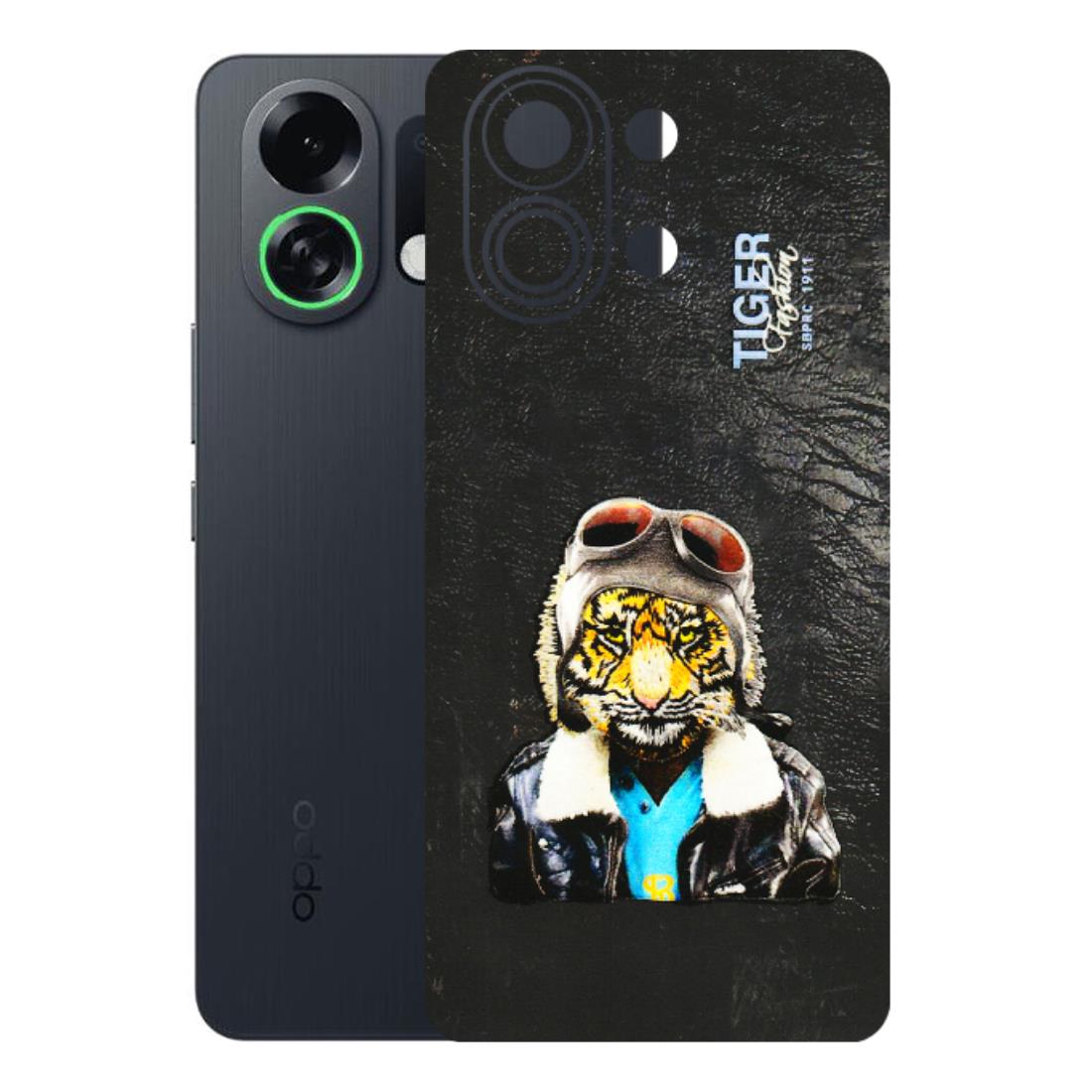 OPPO Phone Skins 2025 (All Models) - Rider Tiger - 3D Embossed Finish (L-113) Oppo K13 Turbo 5G