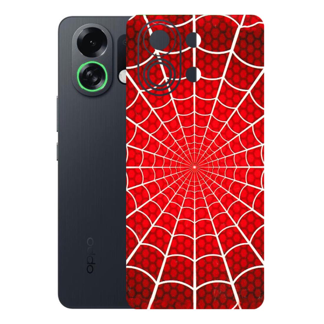 OPPO Phone Skins 2025 (All Models) - Classic Spidey Web - 3D Embossed Finish (L-115) Oppo K13 Turbo 5G