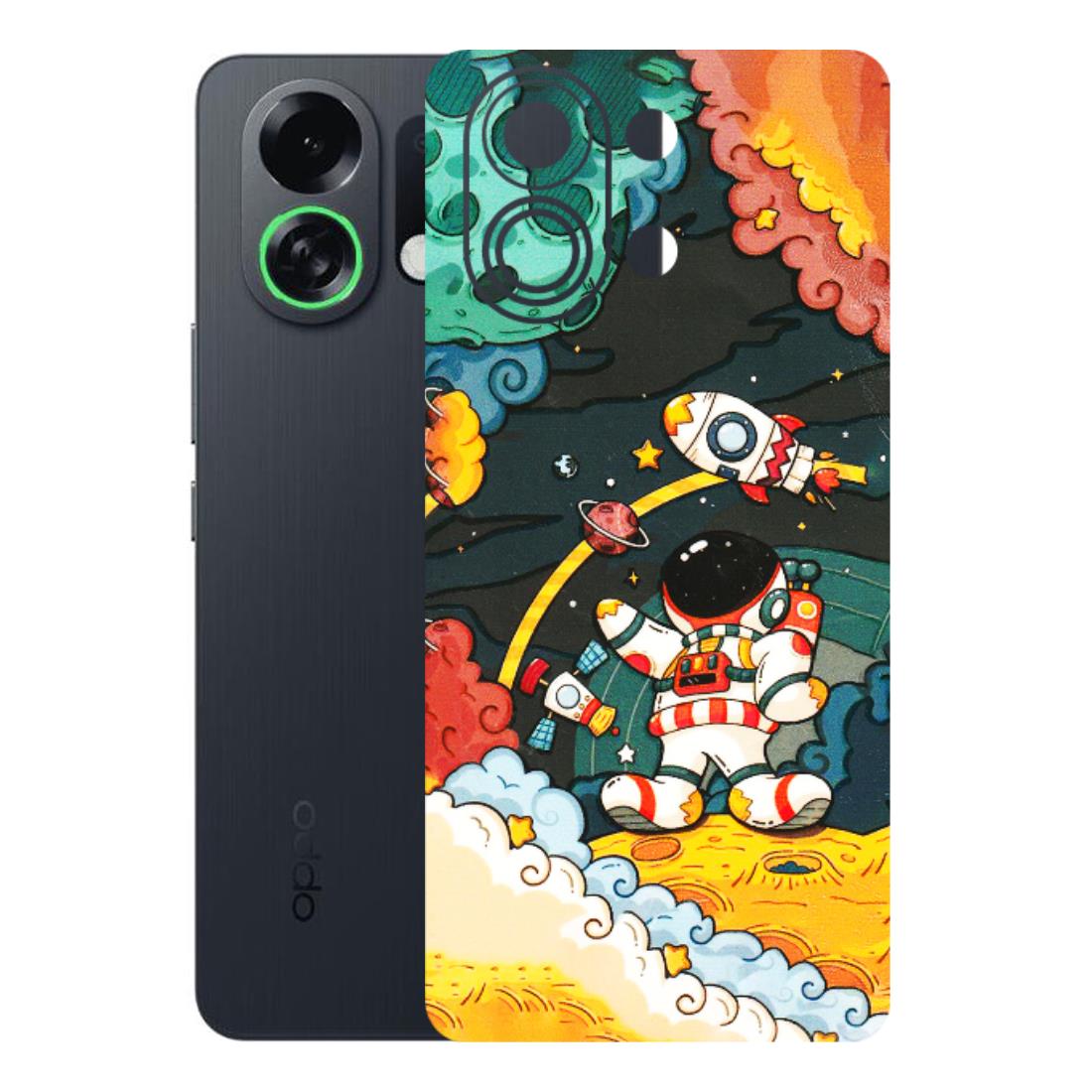 OPPO Phone Skins 2025 (All Models) - Astronauts & Spaceship - 3D Embossed Finish (L-145) Oppo K13 Turbo 5G
