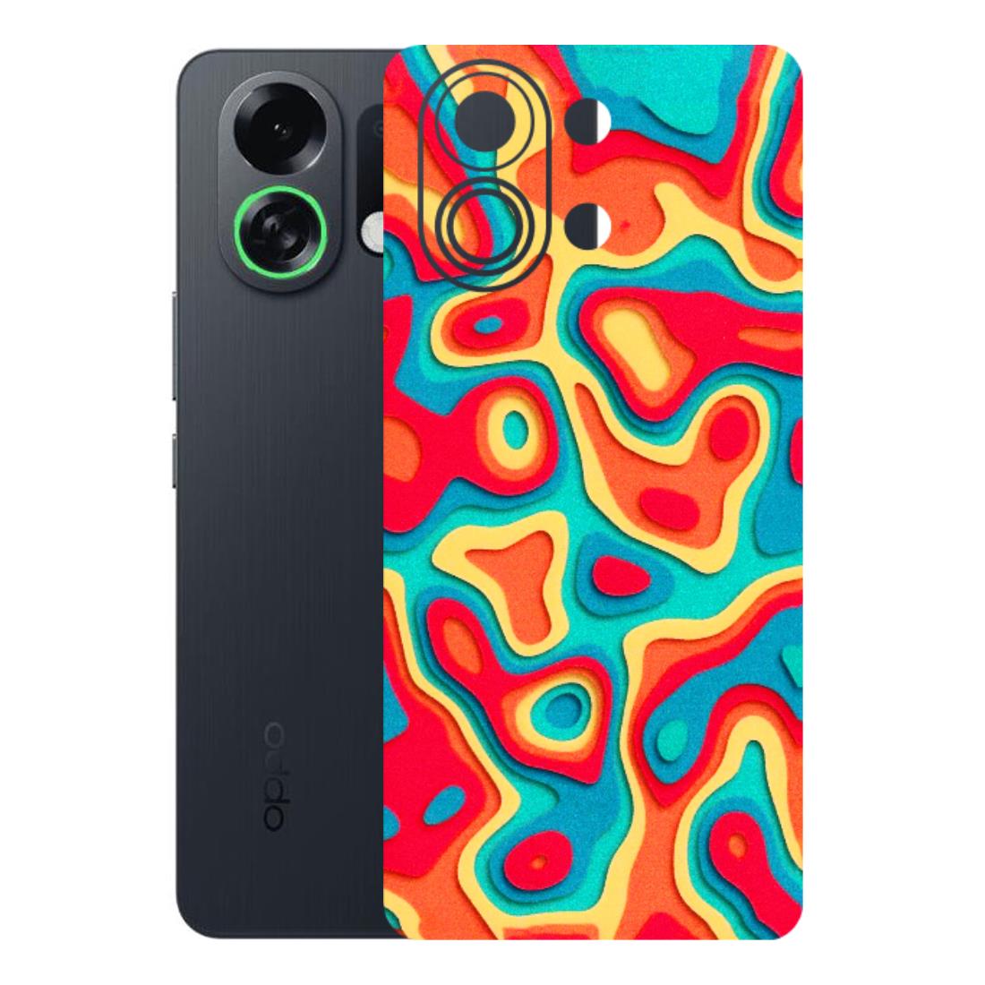 OPPO Phone Skins 2025 (All Models) - Abstract Swirl - 3D Embossed Finish (L-150) Oppo K13 Turbo 5G