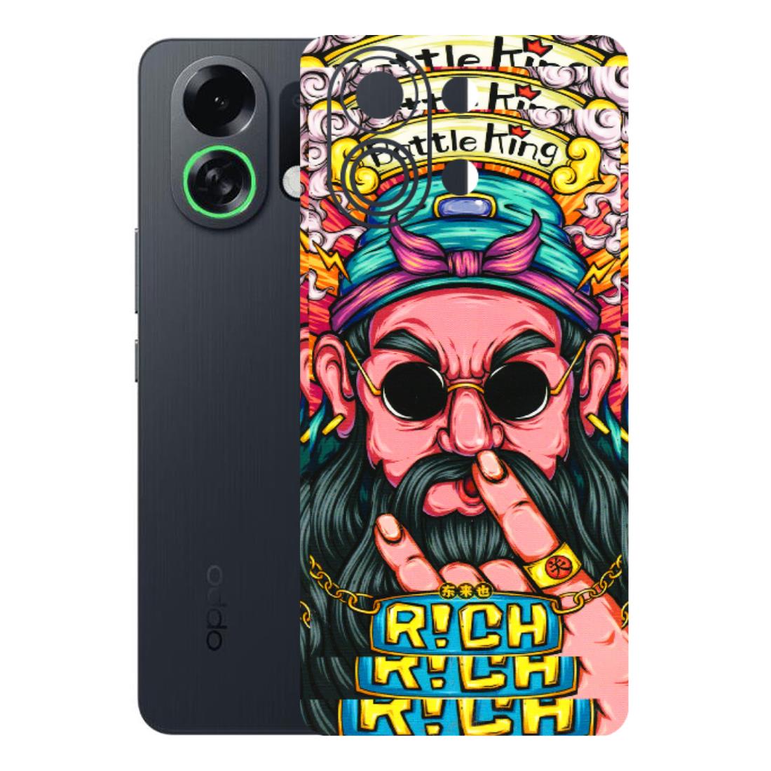 OPPO Phone Skins 2025 (All Models) - Battle King Dude Face - 3D Embossed Finish (L-178) Oppo K13 Turbo 5G