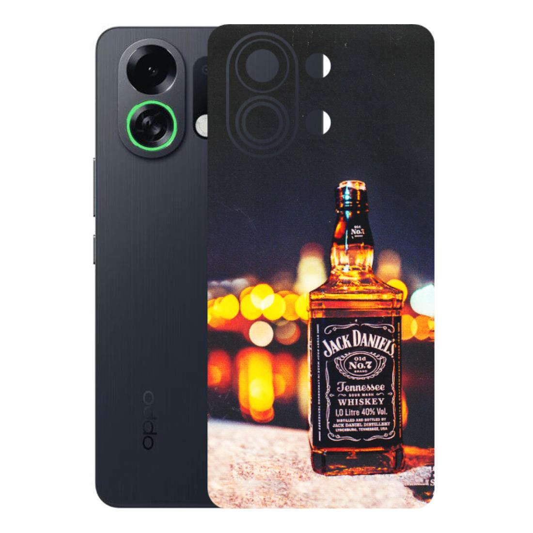 OPPO Phone Skins 2025 (All Models) - JD Whiskey Bottle - 3D Embossed Finish (L-20) Oppo K13 Turbo 5G